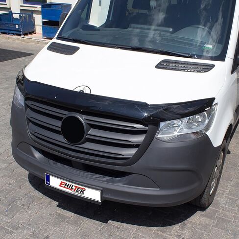 غطاء محرك السيارة منحرف درع الحشرات يناسب مرسيدس سبرينتر W907 2019-2025 | واقي غطاء الحماية الأمامي Bugflector | إكسسوارات خارجية للسيارات باللون الأسود in Kuwait