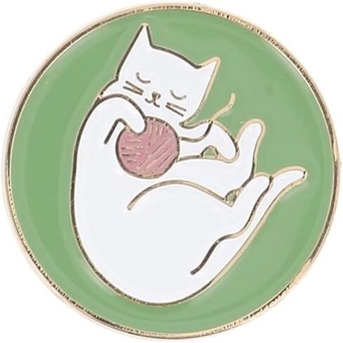 BOHIN France Cat Theme Needle Minder - Shiny Finish, Metal Magnet for Crocheting or Knitting Projects, Black - 1 Piece in Saudi Arabia