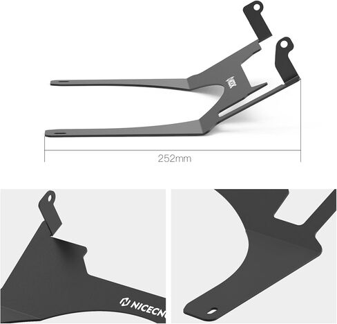 NICECNC Black Cockpit Fairing Cover Cockpit Shroud Compatible with BMW R1200GS 2016-2018, R1250GS 2018-2023, 5052 Billet Aluminum, CNC-machined in Saudi Arabia