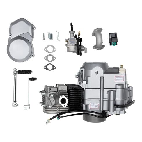 125CC 4 Stroke Engine Motor, Single Cylinder Air-Cooled Motor Engine with CDI Manual Clutch Wiring Harness Carburetor Chain Sprocket Complete Engine Kit Starter for Go Kart Pit Dirt Bike ATV Buggy in Saudi Arabia