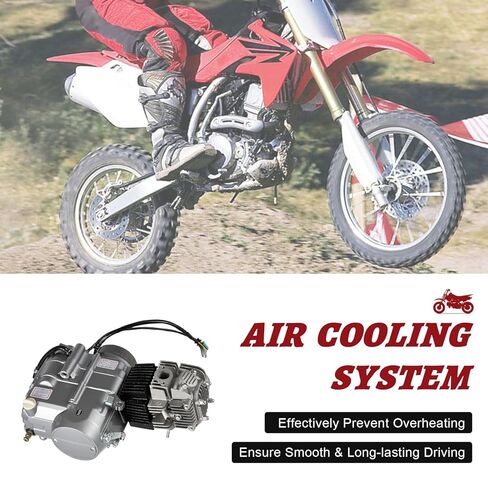 125CC 4 Stroke Engine Motor, Single Cylinder Air-Cooled Motor Engine with CDI Manual Clutch Wiring Harness Carburetor Chain Sprocket Complete Engine Kit Starter for Go Kart Pit Dirt Bike ATV Buggy in Saudi Arabia