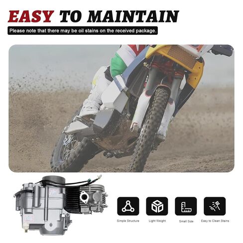 125CC 4 Stroke Engine Motor, Single Cylinder Air-Cooled Motor Engine with CDI Manual Clutch Wiring Harness Carburetor Chain Sprocket Complete Engine Kit Starter for Go Kart Pit Dirt Bike ATV Buggy in Saudi Arabia