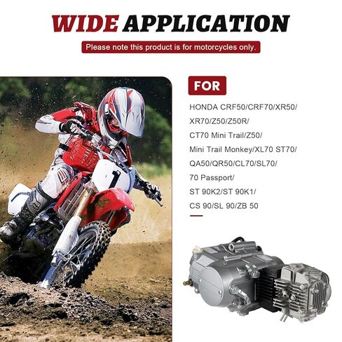 125CC 4 Stroke Engine Motor, Single Cylinder Air-Cooled Motor Engine with CDI Manual Clutch Wiring Harness Carburetor Chain Sprocket Complete Engine Kit Starter for Go Kart Pit Dirt Bike ATV Buggy in Saudi Arabia