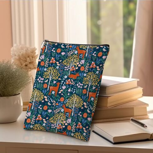 Nature Forest Book Sleeve Gifts Books Coves for Paperbacks Cute Forest Book Pouch Protector Books Lovers Gifts for Readers Teacher Bookworm Bookish Accessories Gifts in Saudi Arabia