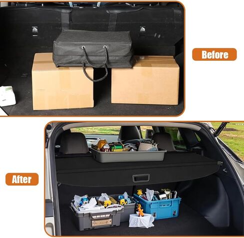 CRV 2024 2023 Cargo Cover,Retractable Rear Trunk Tonneau Cover Cargo Privacy Security Shield Shade Compatible for 2024 2023 Honda CRV Accessories in Saudi Arabia