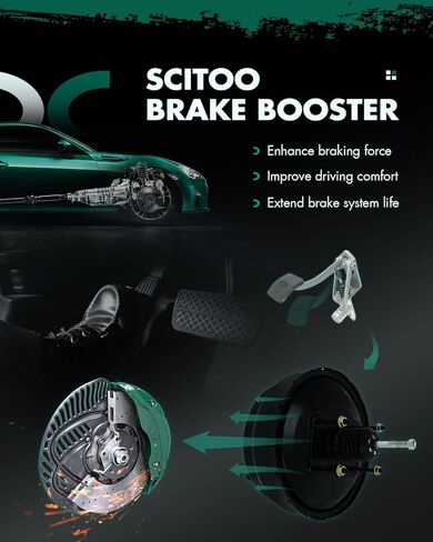 معزز فرامل الطاقة SCITOO مناسب لـ LX450 1996-1997، لتويوتا لاند كروزر 1991-1997، استبدل 44610-60792,44610-60620، بدون أسطوانة رئيسية in Saudi Arabia