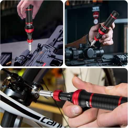 VANPO Digital Torque Screwdriver 2.66-53.1 in-lbs/0.3-6 Nm, Adjustable Screwdriver Torque Wrench Set with Buzzer/LED Indicator Notification for Bike Repairing, Tools, Maintenance and Mounting in Kuwait