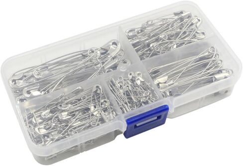 260 Pack Pins Assorted, 5 Different Sizes Small and Large Pins, Pins for Clothes Halloween Costume Pins Sewing, Nickel Plated Steel Pin Bulk, Arts and Crafts Supplies (Silver) in Saudi Arabia