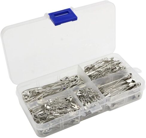 260 Pack Pins Assorted, 5 Different Sizes Small and Large Pins, Pins for Clothes Halloween Costume Pins Sewing, Nickel Plated Steel Pin Bulk, Arts and Crafts Supplies (Silver) in Saudi Arabia
