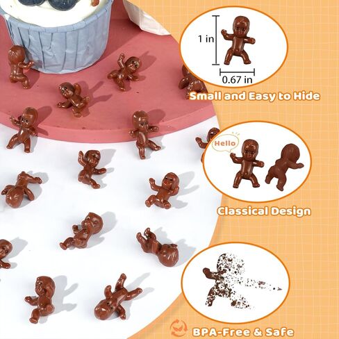 100PCS Mini Plastic Babies 1 Inch – Tiny Baby Shower Favors, King Cake Babies for Mardi Gras, Party Decorations, Ice Cube Game, Reusable Cute Mini Baby Figures in Saudi Arabia