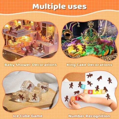 100PCS Mini Plastic Babies 1 Inch – Tiny Baby Shower Favors, King Cake Babies for Mardi Gras, Party Decorations, Ice Cube Game, Reusable Cute Mini Baby Figures in Saudi Arabia