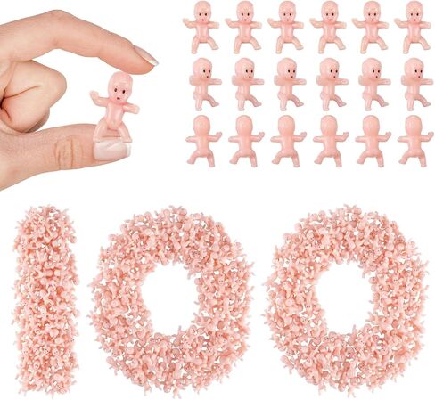 50PCS Mini Plastic Babies 1 Inch – Tiny Baby Shower Favors, King Cake Babies for Mardi Gras, Party Decorations, Ice Cube Game, Reusable Cute Mini Baby Figures in Saudi Arabia