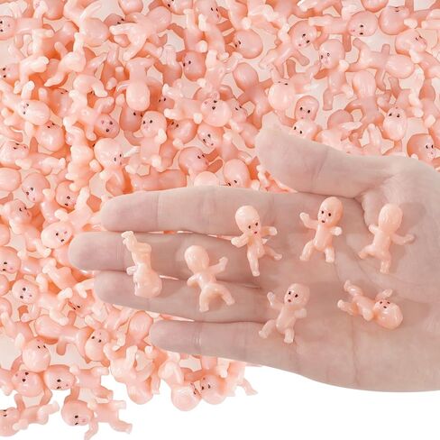 50PCS Mini Plastic Babies 1 Inch – Tiny Baby Shower Favors, King Cake Babies for Mardi Gras, Party Decorations, Ice Cube Game, Reusable Cute Mini Baby Figures in Saudi Arabia