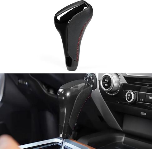 Automatic Gear Shift Konb Lever Compatible with Toyota 4Runner 2012-2023,Tundra TRD 2014-2021,Shifter Knob Handle Replacement for PTR57-34141,Piano Black Plastic Leather W/Red Stitching,1PC in Saudi Arabia