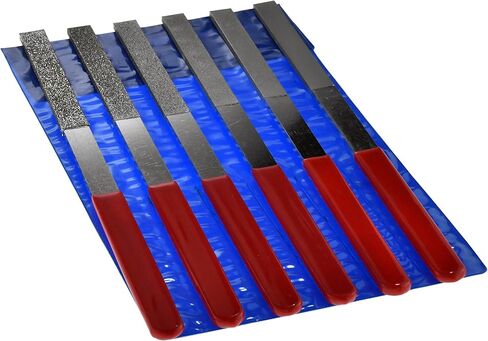 SE 6-Piece Flat Diamond Grit File Set - 74330DF in Saudi Arabia