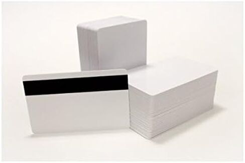 250 CR80 30Mil Blank White PVC Plastic Credit, Gift, Photo ID Cards With HiCo Magnetic Stripe Mag … in Saudi Arabia