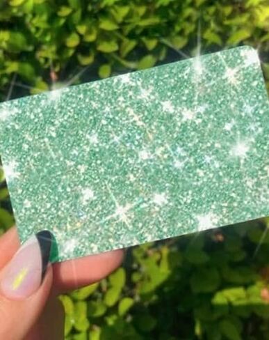Ultra Bling Reflective Skin Debit Credit Card, The Original Ultra Ice Skin Only Use by Tap, Back Information (Silver Ice) in Saudi Arabia