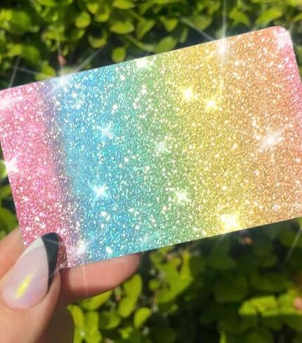 Ultra Bling Reflective Skin Debit Credit Card, The Original Ultra Ice Skin Only Use by Tap, Back Information (Silver Ice) in Saudi Arabia