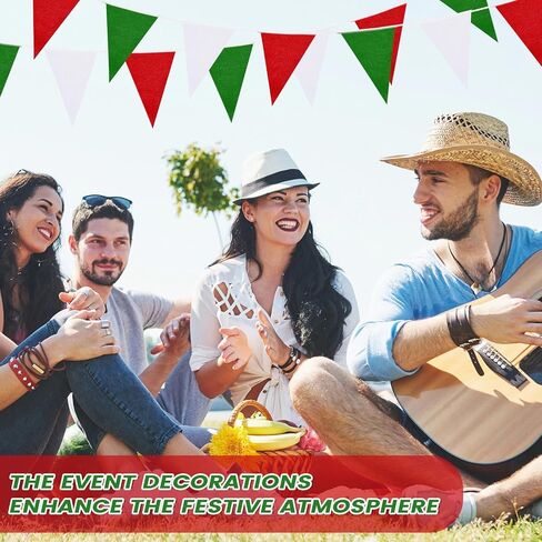 Preboun 400 ft Christmas Solid Pennant Banner Flags 240 Pcs String Hanging DIY Triangle Bunting Bulk Garland for Grand Opening Carnival Birthday Party Decoration Outdoor(Red, Green, White) in Saudi Arabia