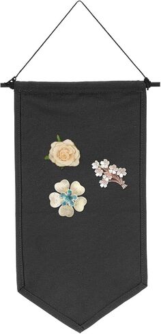 uxcell Blank Wall Canvas Enamel Pin Display Banner with Wooden Brooch Hanging Storage DIY Wall Decoration Pin Organizer for Badge, Lapel Collection, Medium Gray in Saudi Arabia