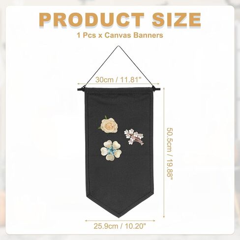 uxcell Blank Wall Canvas Enamel Pin Display Banner with Wooden Brooch Hanging Storage DIY Wall Decoration Pin Organizer for Badge, Lapel Collection, Medium Gray in Saudi Arabia
