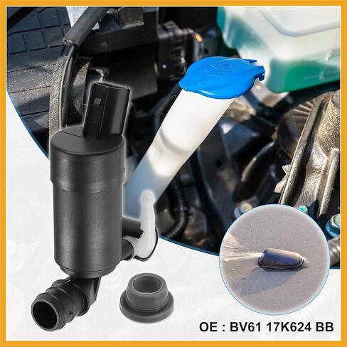 مضخة محرك غسالة الزجاج الأمامي مناسبة لسيارة Ford Focus 2012-2018 لسيارة Ford E-Transit 2022 2023 - حزمة من قطعة واحدة بديلة in Kuwait