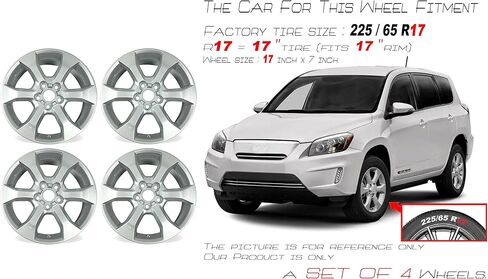 17" Set of 4 17x7 Silver Wheel for Toyota Rav 4 2009-2014 OEM Design Replacement Rim in Saudi Arabia