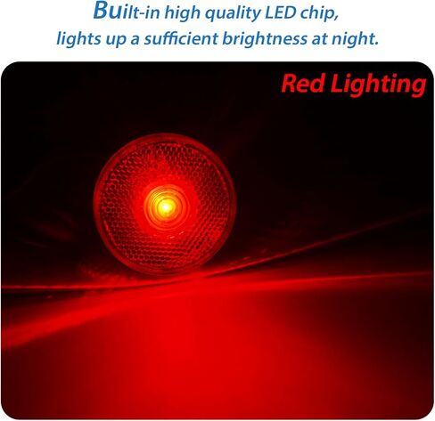 Dream lighting 12V DC 2.5inch Round LED Side Marker Lights for Automotive RV Trailer Truck Clearance Indicator Front/Rear Side - 6 Amber & 6 Red Lights in Saudi Arabia