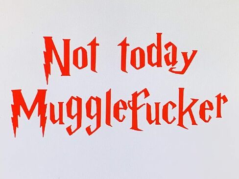 ملصق حائط من الفينيل Generic Cartat2s Not Today Mugglefucker | 7.75 بوصة × 4 بوصة | 12 لون | لطيف ومضحك | ملصق للكمبيوتر المحمول على شكل نافذة للكمبيوتر اللوحي (أسود) in Kuwait