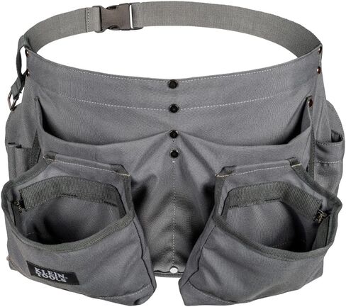 Klein Tools 5244 Tool Apron, Tape Thong and Four Reinforced Pockets for Hand Tools, Waist Size 32 to 53-Inch,Black in Kuwait