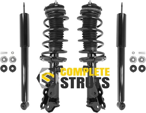 COMPLETESTRUTS - مجموعات الدعامة الأمامية الكاملة مع نوابض لولبية وممتصات الصدمات الخلفية لسيارة هوندا سيفيك سيدان 2012 - مجموعة من 4 قطع، أسود in Saudi Arabia