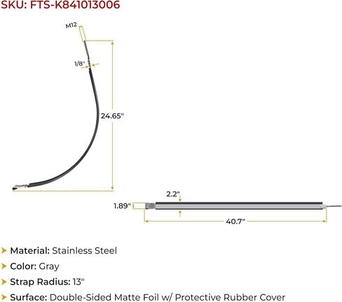 Mytee Products 2 Pack 24-5/8" x 26-5/8" Fuel Tank Strap for Kenworth Models (1987 - 2011) OEM K841013006, K84-1013-006 Steel Fuel Tank Strap Replaces Automann Part Number - M203596 in Saudi Arabia