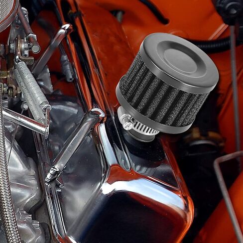 Motoforti 4pcs Universal 12mm Air Filter Cleaner Round Replacement for Motorcycle Car Black in Kuwait