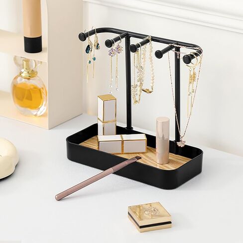 Desktop Jewelry Organizer Stand for Earrings Necklaces Bracelets, Space Saving Multifunctional Jewelry Display Rack, Clear PP Plastic in Saudi Arabia