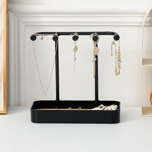Desktop Jewelry Organizer Stand for Earrings Necklaces Bracelets, Space Saving Multifunctional Jewelry Display Rack, Clear PP Plastic in Saudi Arabia