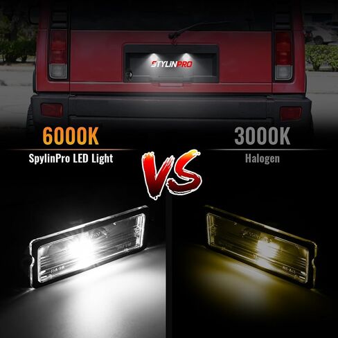 ضوء لوحة ترخيص LED لـ Hum-mer H2 2003 2004 2005 2006 2007 مصابيح لوحة ترخيص أضواء العلامات، 6000K لمبات LED بيضاء حزمة من 2 in Kuwait
