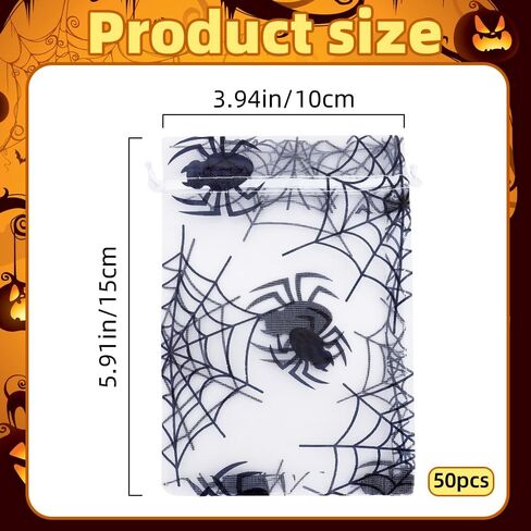 50 قطعة من أكياس أورجانزا عيد الميلاد البيضاء (4 × 6 بوصة) حقائب شبكية من ندفة الثلج الذهبية لهدايا العطلات، حلوى جودي، وجبة خفيفة، حلوى، لف عيد الميلاد، الشتاء، مجمد، ديكورات الحفلات، لوازم الأكياس in Kuwait