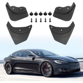 لطراز Tesla Y 2020-2024 واقيات الطين والرذاذ (تصميم خاص) بدون حفر ولا شريط واقيات الطين لجميع الأحوال الجوية واقيات الطين للطراز Y 4 قطع in Kuwait