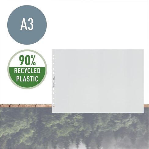 Leitz 47911003 – Pack of 100 Covers Recycled PP, 90 Micron A4, Colour Clear in Saudi Arabia