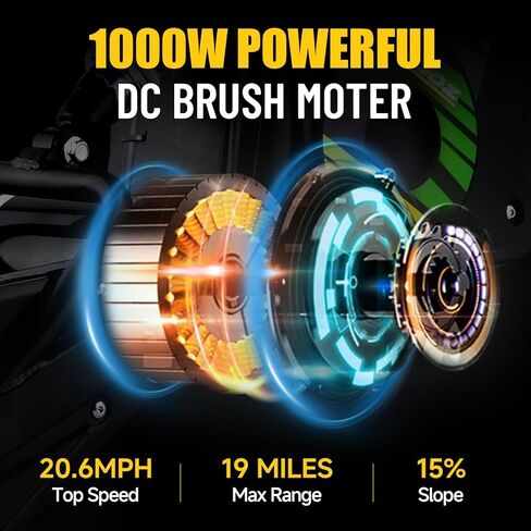 KOOZ HP112E PRO 36V 1000W دراجة ترابية كهربائية للأطفال، 3 أوضاع للسرعة، دراجة نارية كهربائية للمراهقين تصل إلى 20.6 ميل في الساعة و19 ميلًا طويلة المدى، تعليق مزدوج وفرامل قرصية، إطار قوي 16 بوصة in Kuwait