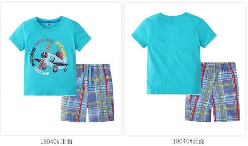 Colorful House Cartoon Outfit Set T-Shirt and Short for Little Kids in Kuwait