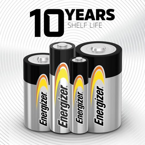 Energizer Alkaline Power D Batteries (12 Pack), Long-Lasting Alkaline Size D Batteries - Packaging May Vary in Kuwait