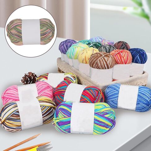 Colorful Yarn for Crocheting Soft Crochet Thread, Nylon-Cotton Blend, Ideal for Beginners, Knitting, DIY Projects, and Crafting in Saudi Arabia