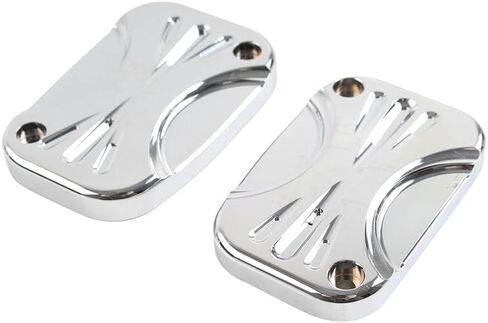 FSFY Brake Clutch Fluid Reservoir Cap Front Master Cylinder Cover Chrome CNC for Harley Electra/Tri/Road/Street Glide Freewheeler V-Rod for Road King Motor Part in Saudi Arabia