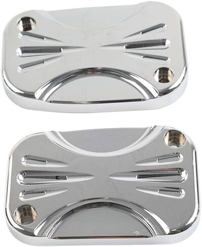 FSFY Brake Clutch Fluid Reservoir Cap Front Master Cylinder Cover Chrome CNC for Harley Electra/Tri/Road/Street Glide Freewheeler V-Rod for Road King Motor Part in Saudi Arabia