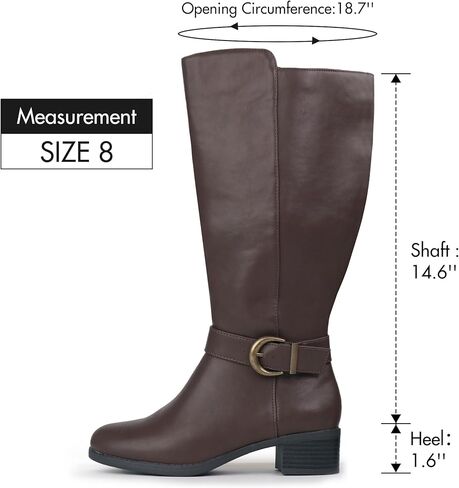 Hawkwell Women's Extra Wide Calf Pull On Side Zipper Knee High Boots in Saudi Arabia