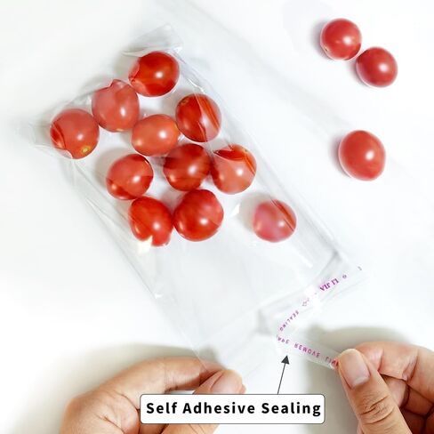 Lhocm Clear Self Sealing Cookie Bags, 4x6 Inch 100 Pack Resealable Cellophane Bags for Treats and Gifts in Saudi Arabia