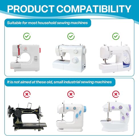 11 قطعة من أقدام الضغط لآلة الخياطة، قدم بسحاب غير مرئي لمعظم ماكينات الخياطة ذات الساق المنخفضة للمغني، الأخ، بيبي لوك، يورو برو، جانوم، كينمور، أبيض، جوكي، إلنا in Kuwait