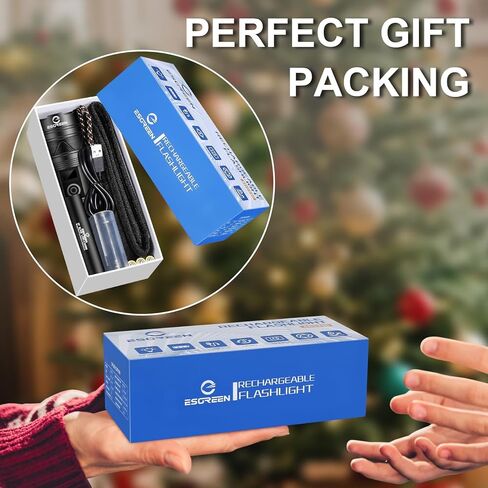 Super Bright Rechargeable Flashlights High Brightness 1000000 Lumens, Powerful Long Range 5000 ft LED Strong Big Flash lights, Long Lasting USB C, LCD Digital Display, 5 Modes, Double Switches in Saudi Arabia