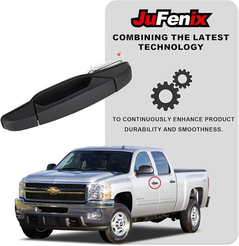 مقبض باب خارجي من الكروم متوافق مع 2007-2013 Chevy Avalanche، Silverado، Suburban، Tahoe، GMC Sierra، Yukon، Cadillac Escalade Pickup Truck SUV - 4 قطع من جانب الركاب للسائق الخلفي الأمامي in Saudi Arabia